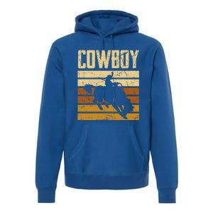 Cow Horse Riding Rodeo Lover Gift Premium Hoodie