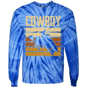 Cow Horse Riding Rodeo Lover Gift Tie-Dye Long Sleeve Shirt