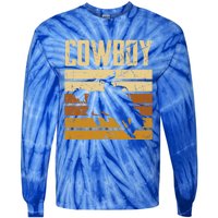 Cow Horse Riding Rodeo Lover Gift Tie-Dye Long Sleeve Shirt