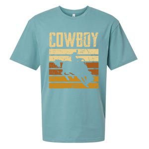 Cow Horse Riding Rodeo Lover Gift Sueded Cloud Jersey T-Shirt