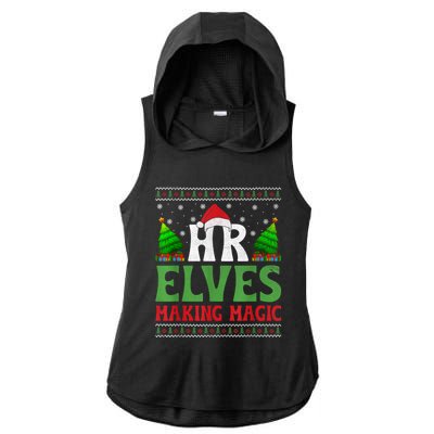 Christmas Human Resources Hr Manager Office Department Ladies PosiCharge Tri-Blend Wicking Draft Hoodie Tank