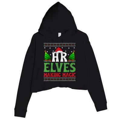 Christmas Human Resources Hr Manager Office Department Crop Fleece Hoodie