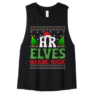 Christmas Human Resources Hr Manager Office Department Women's Racerback Cropped Tank