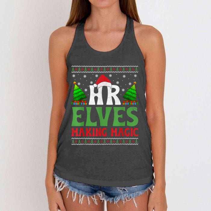 Christmas Human Resources Hr Manager Office Department Women's Knotted Racerback Tank