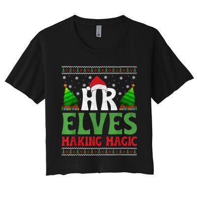 Christmas Human Resources Hr Manager Office Department Women's Crop Top Tee