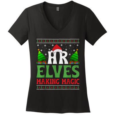 Christmas Human Resources Hr Manager Office Department Women's V-Neck T-Shirt