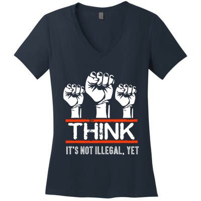 Civil Human Rights Justice Think,Civil Human Rights Justice Think Women's V-Neck T-Shirt