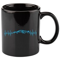 C8 Heartbeat Rapid Blue Supercar Sports Car Heartbeat Line 11oz C Handle Ceramic Mug