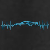 C8 Heartbeat Rapid Blue Supercar Sports Car Heartbeat Line 11oz C Handle Ceramic Mug