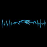 C8 Heartbeat Rapid Blue Supercar Sports Car Heartbeat Line Drawstring Bag