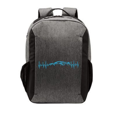 C8 Heartbeat Rapid Blue Supercar Sports Car Heartbeat Line Vector Backpack