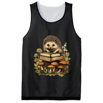 Cottagecore Hedgehog Reading Aesthetic Book Outfit Mesh Reversible Basketball Jersey Tank