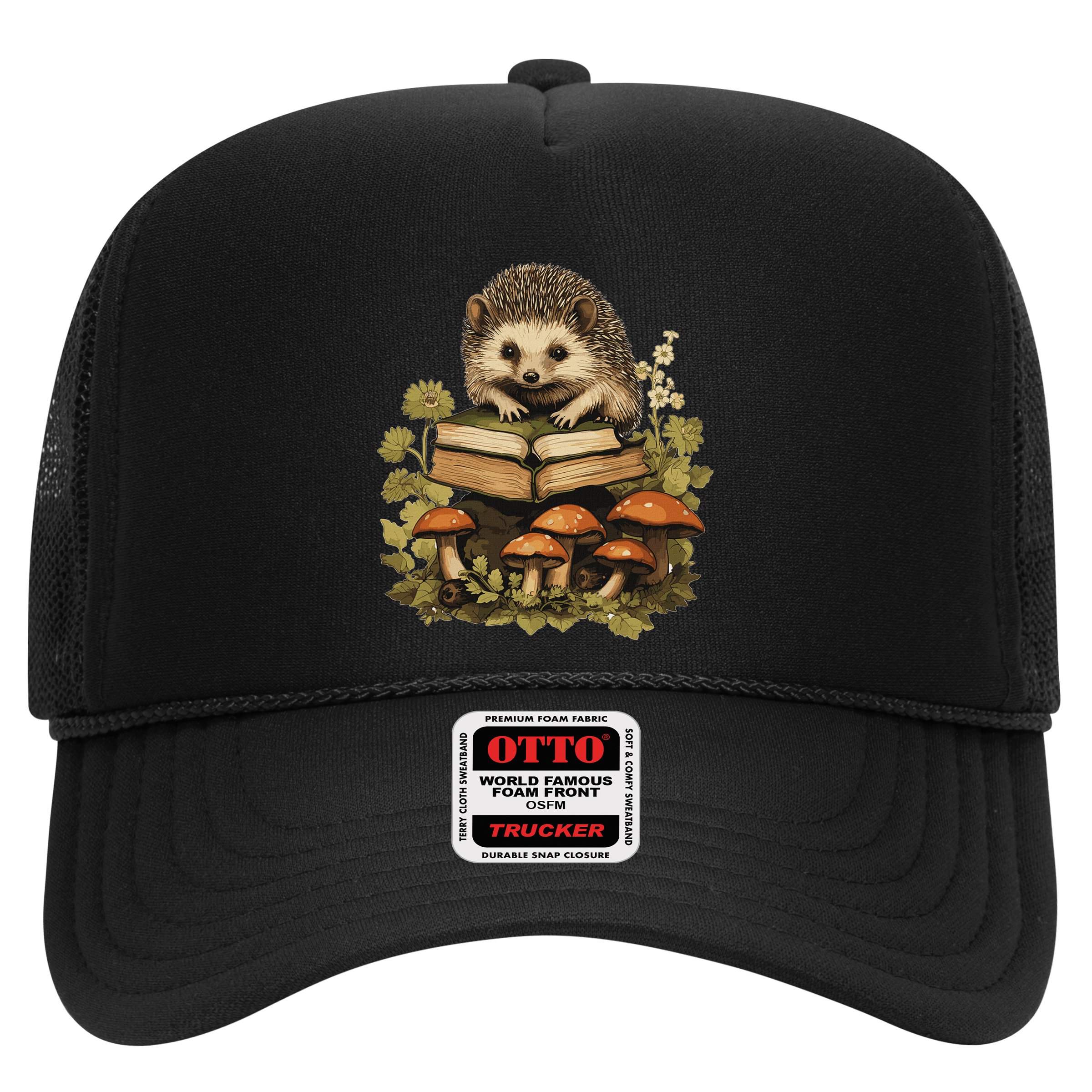 Cottagecore Hedgehog Reading Aesthetic Book Outfit Hat