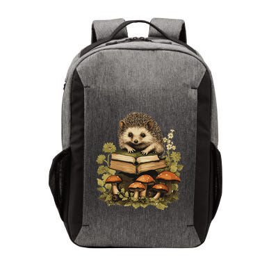 Cottagecore Hedgehog Reading Aesthetic Book Outfit Vector Backpack
