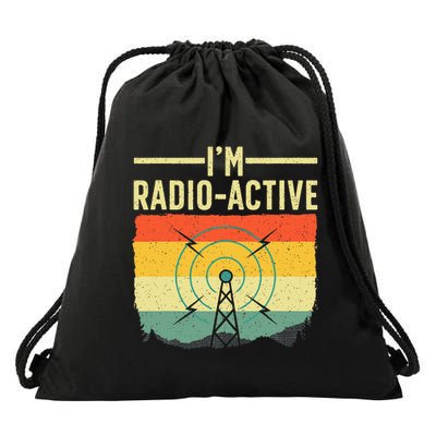 Cool Ham Radio Art For Women Ham Operator Amateur Radio Drawstring Bag