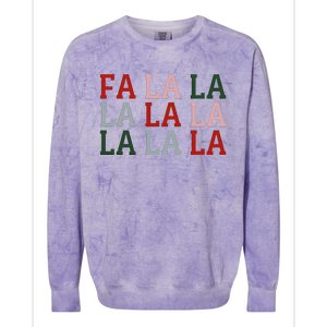 Christmas Holiday Red & Green Fa La La La La Colorblast Crewneck Sweatshirt