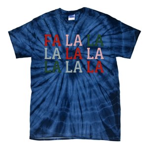 Christmas Holiday Red & Green Fa La La La La Tie-Dye T-Shirt