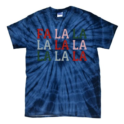 Christmas Holiday Red & Green Fa La La La La Tie-Dye T-Shirt