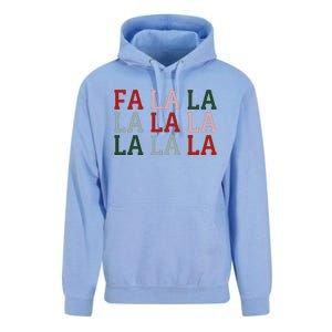 Christmas Holiday Red & Green Fa La La La La Unisex Surf Hoodie