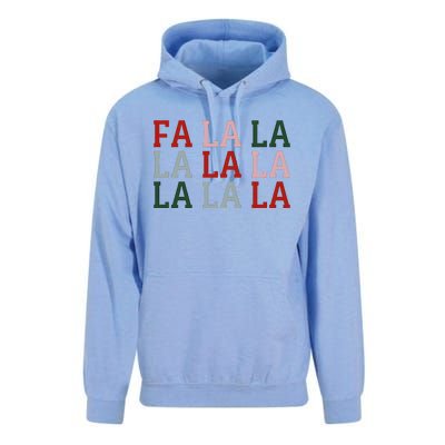 Christmas Holiday Red & Green Fa La La La La Unisex Surf Hoodie