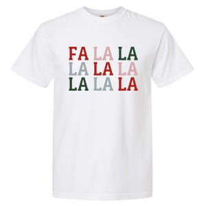 Christmas Holiday Red & Green Fa La La La La Garment-Dyed Heavyweight T-Shirt