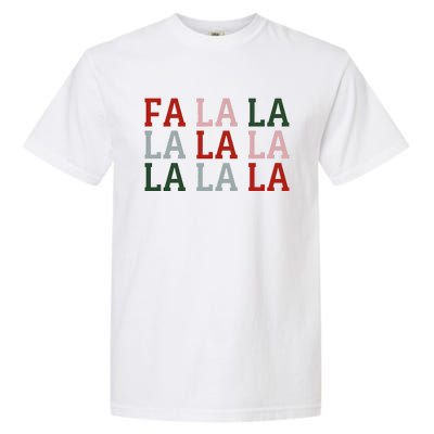 Christmas Holiday Red & Green Fa La La La La Garment-Dyed Heavyweight T-Shirt