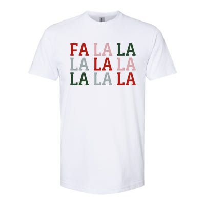 Christmas Holiday Red & Green Fa La La La La Softstyle CVC T-Shirt