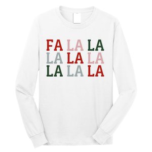 Christmas Holiday Red & Green Fa La La La La Long Sleeve Shirt