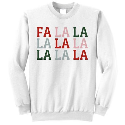 Christmas Holiday Red & Green Fa La La La La Sweatshirt