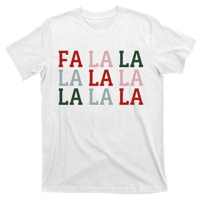 Christmas Holiday Red & Green Fa La La La La T-Shirt