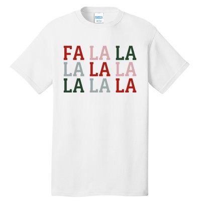 Christmas Holiday Red & Green Fa La La La La Tall T-Shirt