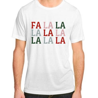 Christmas Holiday Red & Green Fa La La La La Adult ChromaSoft Performance T-Shirt