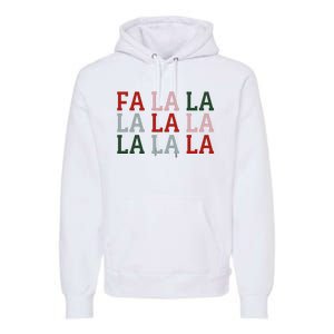 Christmas Holiday Red & Green Fa La La La La Premium Hoodie