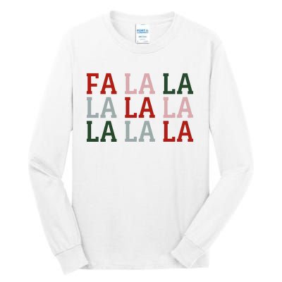 Christmas Holiday Red & Green Fa La La La La Tall Long Sleeve T-Shirt