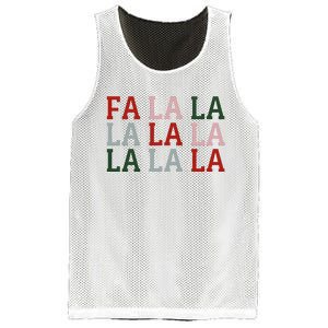 Christmas Holiday Red & Green Fa La La La La Mesh Reversible Basketball Jersey Tank