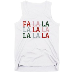 Christmas Holiday Red & Green Fa La La La La Tank Top