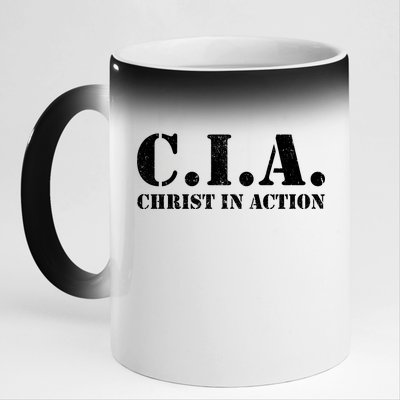 Christ In Action CIA 11oz Black Color Changing Mug