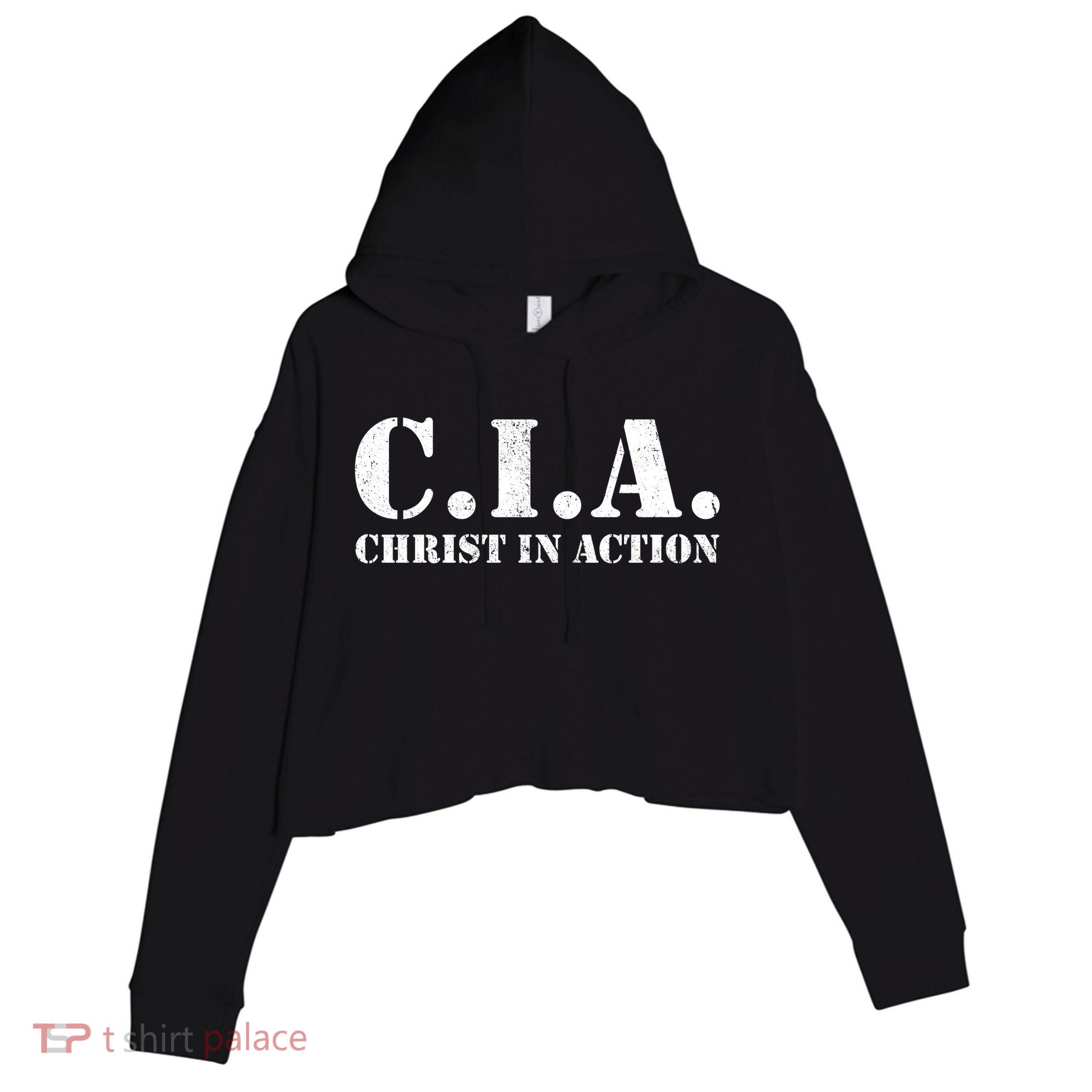 Christ In Action CIA Crop Fleece Hoodie