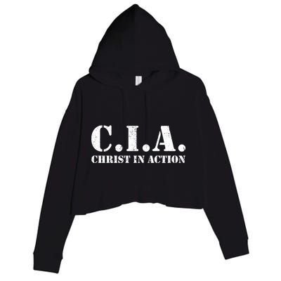 Christ In Action CIA Crop Fleece Hoodie