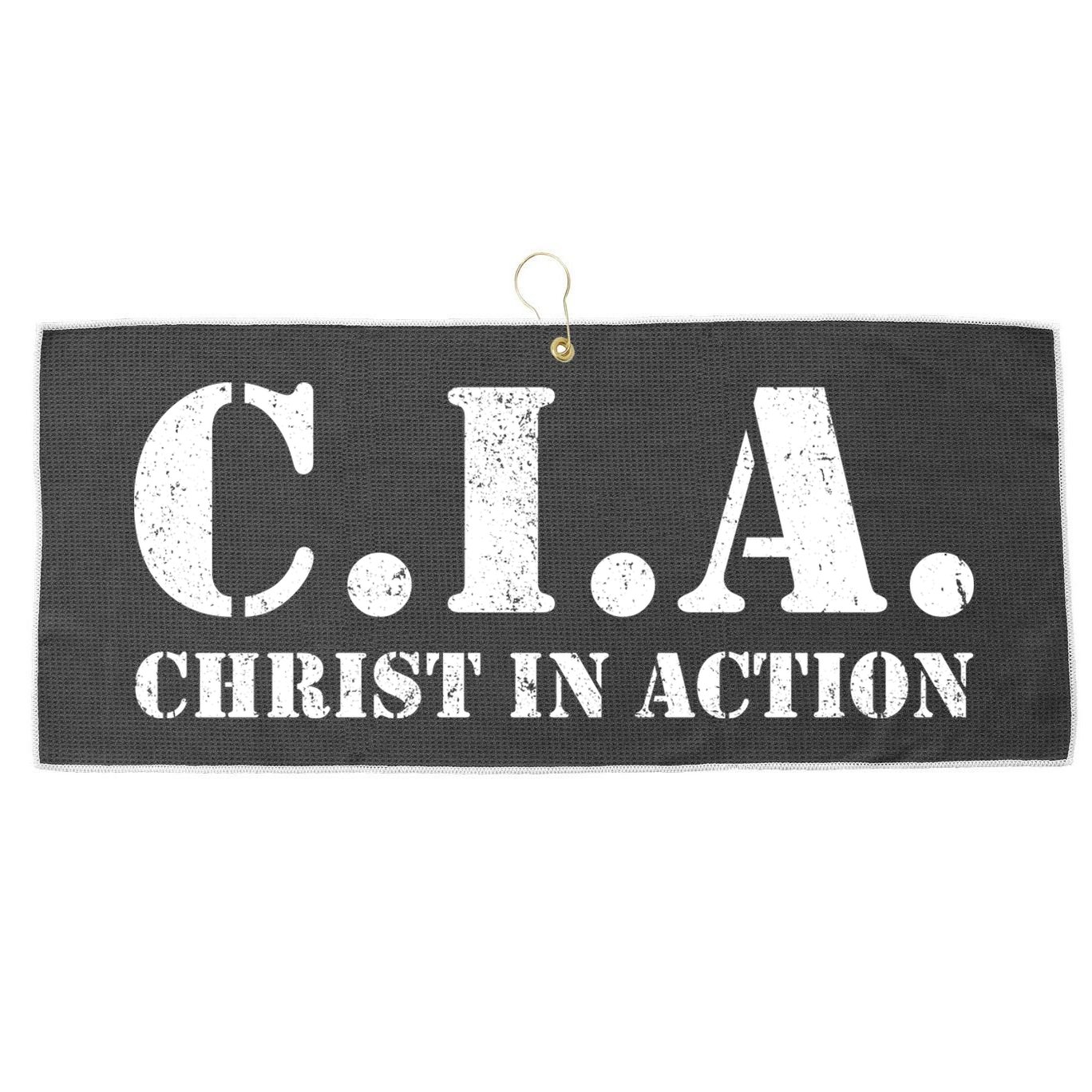 Christ In Action CIA Large Microfiber Waffle Golf Towel