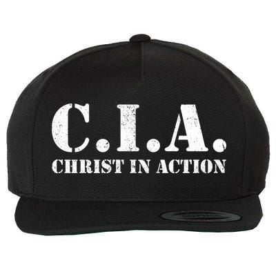 Christ In Action CIA Wool Snapback Cap