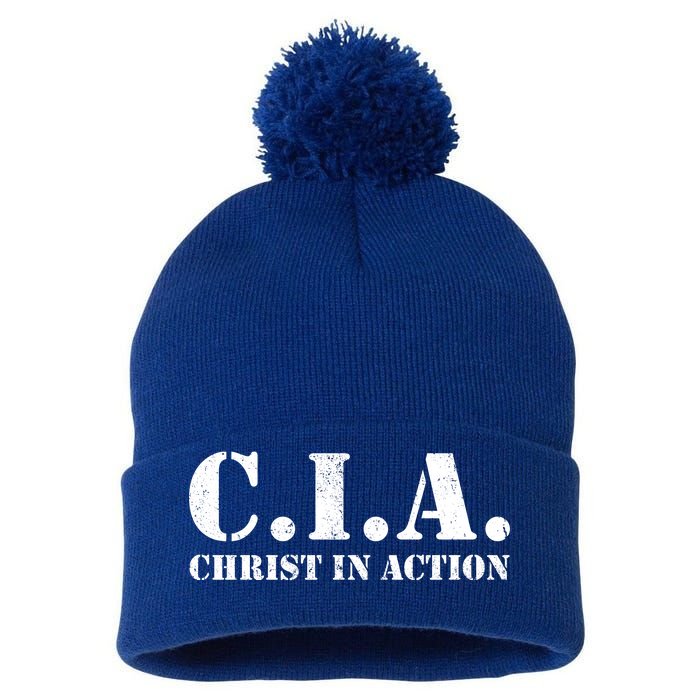 Christ In Action CIA Pom Pom 12in Knit Beanie