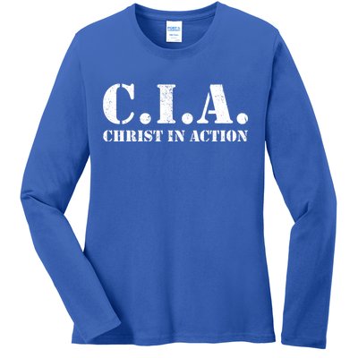 Christ In Action CIA Ladies Long Sleeve Shirt