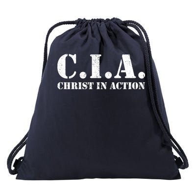 Christ In Action CIA Drawstring Bag