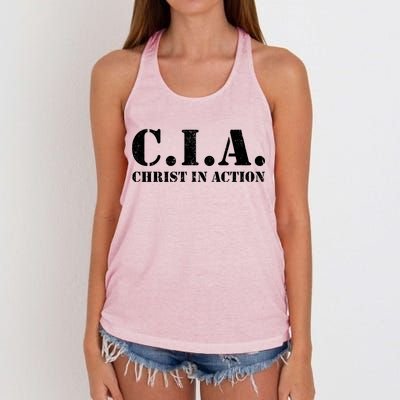 Christ In Action CIA Women's Knotted Racerback Tank