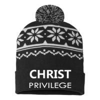 Christ Privilege USA-Made Snowflake Beanie