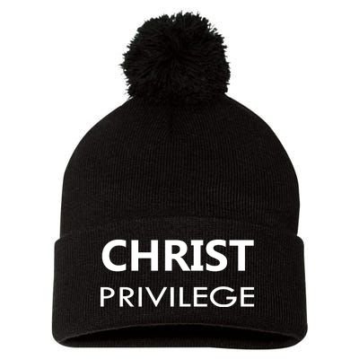 Christ Privilege Pom Pom 12in Knit Beanie