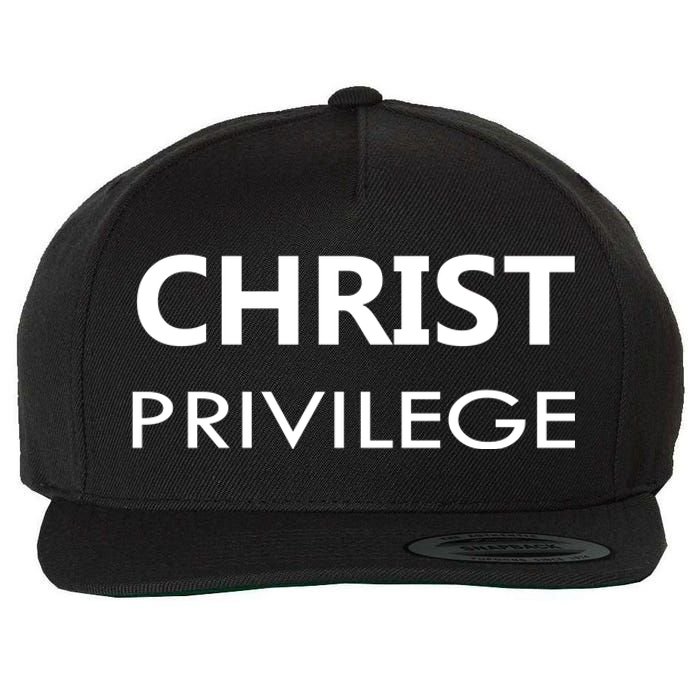 Christ Privilege Wool Snapback Cap