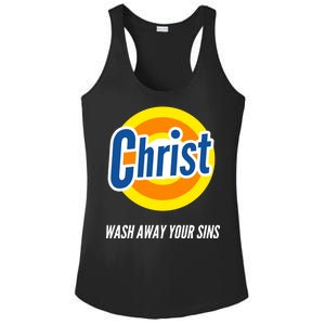 Christ Stain Remover Wash Away Your Sins Ladies PosiCharge Competitor Racerback Tank