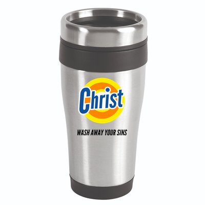 Christ Stain Remover Wash Away Your Sins 16oz Travel Tumbler